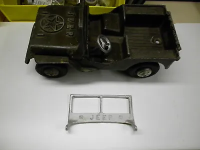 Vintage 1940's Oglesby Playmate Cast Aluminum Willy's Toy Jeep Wind Shield Part  • $22.50