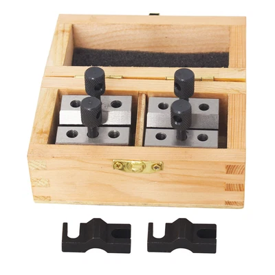 $28.23 • Buy 1-3/8x1-3/8x1-3/16  V-BLOCK PAIR W. CLAMPS HIGH PRECISION .0002  With Case