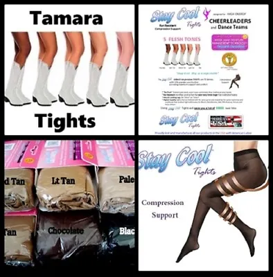 Med Tamara Lt. Tan Stay Cool Tights Hooters Uniform Compression Support Hosiery • $21.56