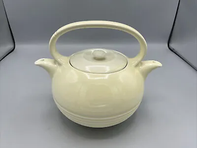 Twinspout Tea Master Hall Teapot Made In USA Cream Ivory Clean Vintage • $26.95