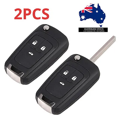 $14.85 • Buy 2Pcs 3 Button Flip Remote Key Case Blank Shell For Holden Barina Cruze Trax AUS