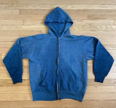 Vintage 60s 70s Montgomery Ward Hoodie Sweatshirt Full Zip Made In USA Size M/L • $39.99