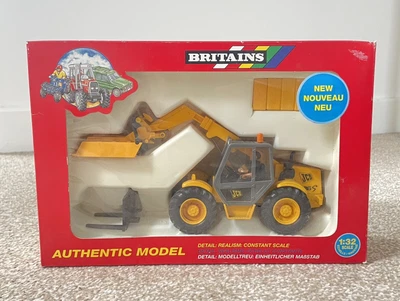 £25 • Buy JCB 526S Loadall With Forklift & Bale Lift Britains Farm Model 1:32 Scale