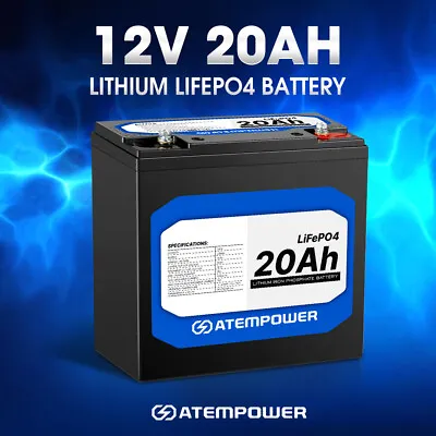 Atem Power 20Ah 12V Lithium Battery LiFePO4 Deep Cycle Marine 4WD Replace AGM • $139.95