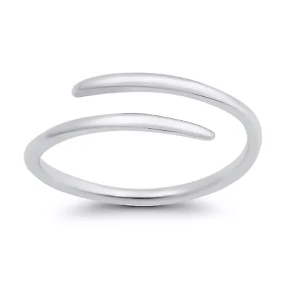 4mm Wraparound Band  925 Sterling Silver Toe Ring Thin Adjustable Toe Ring • $10.79