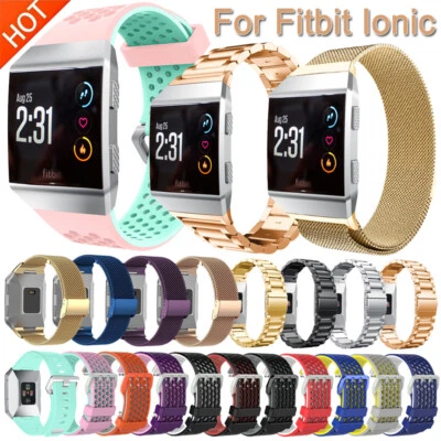 $17.53 • Buy Replacement Stainless Steel Silicone Band Strap Bracelet For Fitbit Ionic Watch
