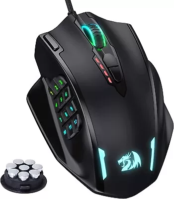 $66.75 • Buy Redragon M908 Impact RGB LED MMO Mouse With Side Buttons Optical Wired Gaming Mo