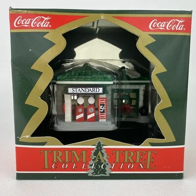 £9.72 • Buy Coca Cola Christmas Trim A Tree Ornament 1930's Service Station 1991 Damaged Box