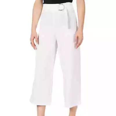 INC Women’s O-Ring Cropped Culotte Pants White Size 18 • $50