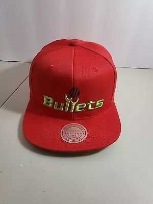 Mitchell & Ness Washington Bullets Reverse Grinch Adjustable Snapback Hat Cap • $14.99