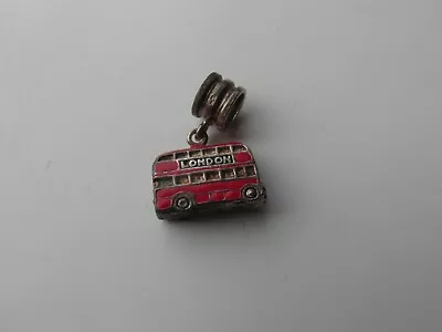 Vintage STERLING SILVER LONDON RED BUS Charm 5 GRAMS • £19.99