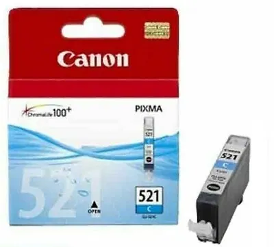 £13.49 • Buy Canon Genuine Original CLI-521 Cyan  Inkjet Cartridge * Free Delivery*