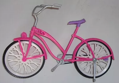 Barbie Pink Bike Bicycle W/Kickstand Decals & Flower MISSING Pedal Bar & Pedals • $6