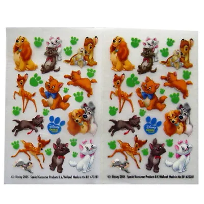 Disney Characters Colourful Rub On Transfer Stickers - 2 Sheets 9 Designs • £2.50