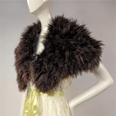 1930’s Plush Brown Maribou Feather Cape  • $135