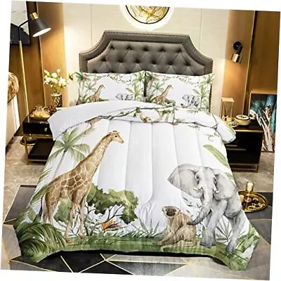 Elephant Giraffe Monkeys Comforter SizeWild Animals Kids Twin Wild Animal 5 • $69.72