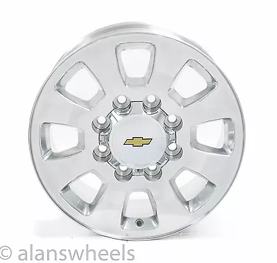 NEW Chevy Silverado HD 2500 3500 8 Lug 8x6.5” 18  Polished Wheels Rims Lugs 5501 • $1195