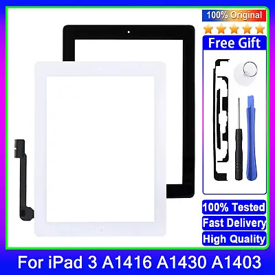 £10.99 • Buy For IPad 3 A1416 A1403 A1430 Touch Screen Glass Panel Digitizer Replacement OEM