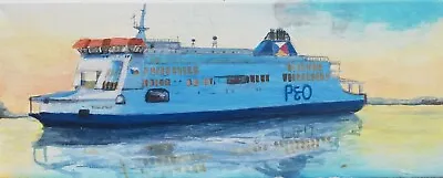 P&O Pride Of Kent Ferry Ship Original Artwork • £50