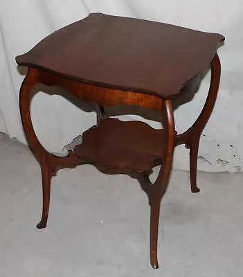 Antique Oak Parlor Or Lamp Small Table – Quarter Sawn Oak – Stylish • $675