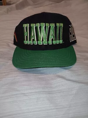 Vintage 90s University Of Hawaii Rainbow Snapback Hat Cap Rare • $320