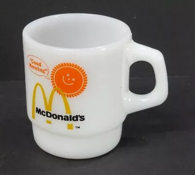 McDonald's  Good Morning  Coffee Mug Fire King Vintage Milk Glass • $4.99