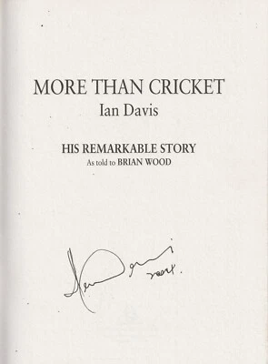 $30 • Buy CRICKET , Paperback , MORE THAN CRICKET By IAN DAVIS , SIGNED By AUTHOR