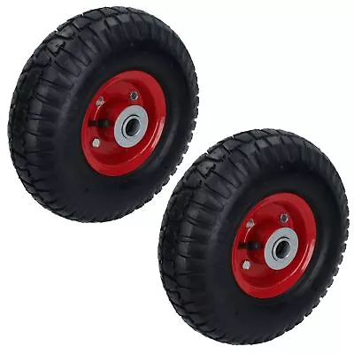 10  Pneumatic Wheels For Sack Truck Trolley Dolly Cart Garden Barrow PAIR TE201 • £17.59