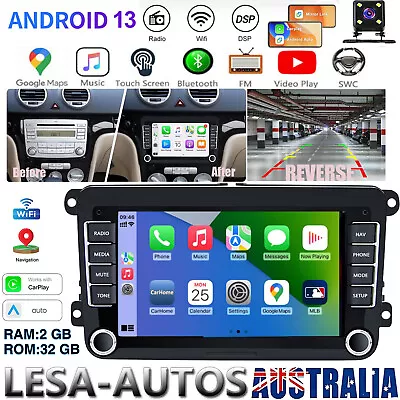 7  Car Stereo Radio For VW Tiguan Passat Golf EOS Apple CarPlay Android 13 Auto • $174.99