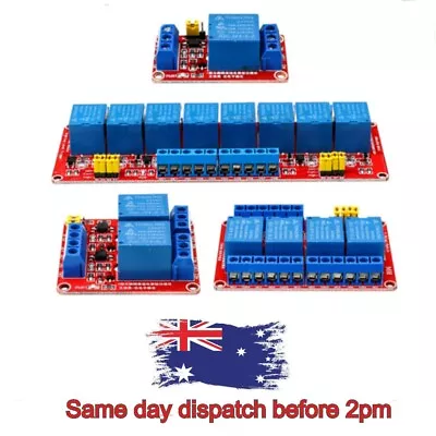 $11.65 • Buy 5V Or 12V 1-2-4-8 Channel Relay High Low Level Optocoupler Module For Arduino PI