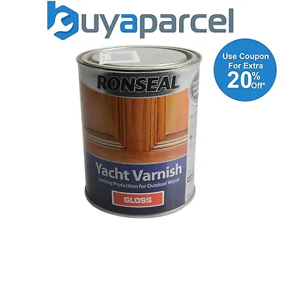 £32.48 • Buy Ronseal 07166 Exterior Yacht Varnish Gloss 1 Litre RSLYVG1L