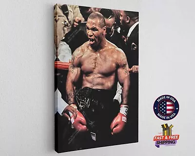 Mike Tyson Boxing Final Knock Canvas Décor Wall Art Print Room Painting • £195.34