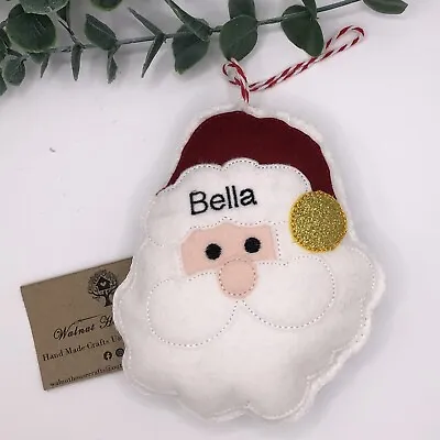 Personalised Handmade Felt Santa / Father Christmas Decoration • £7.99