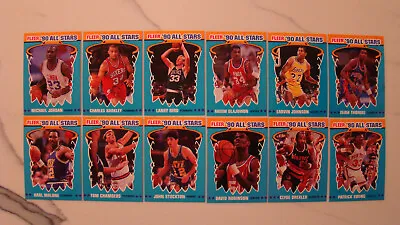 1990-91 Fleer All-Stars Basketball Set (12) Nm/Mt Jordan Bird Ewing Barkley • $14.99