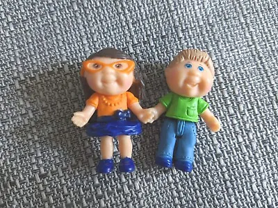 $12.99 • Buy 2 Vtg Cabbage Patch Kid Mini Figure Articulated PVC Doll 1.5  Boy Girl Glasses 