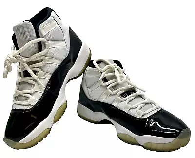 Jordan 11 Retro High Concord Mens 8.5 White Black Athletic Sneaker 378037-100 • $125.95