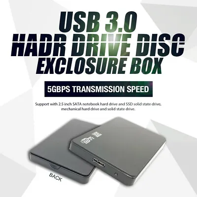 $12.99 • Buy Hard Drive Box Disk Enclosure External Laptop Case For 2.5 Inch SATA USB 3.0 SSD