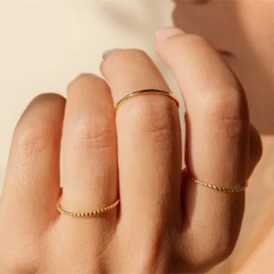 Women's Fashion Solid Gold End Rings • $25.06