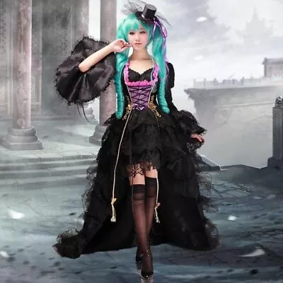 Vocaloid Miku Sandplay Singing Dragon Cosplay Costume Evening Ball Dress Gothic • $159.90