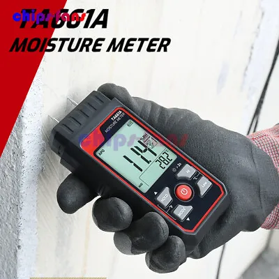 TA661A Handheld LCD Moisture Meter Digital Lumber Damp Test Wood Moisture Tester • £27.59