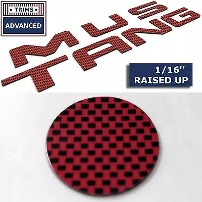 RED CARBON Rear Bumper Letters Inserts For Mustang 1999 - 2004 Plastic US MADE • $23.99