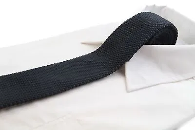Mens Black Knitted Neck Tie • $9.01