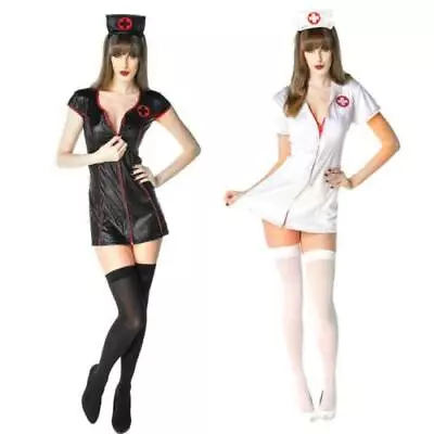 Nurse Costume Sexy Hen Party Uniform Naughty Halloween Fancy Dress  • £12.99