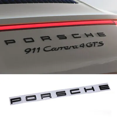 For Porsche Letters Rear Badge Emblem Look Deck Lid Tailgate Decal Gloss Black • $39.99