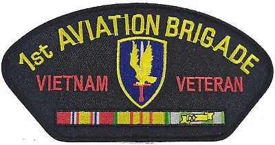 US ARMY FIRST 1st AVIATION BRIGADE VIETNAM VETERAN PATCH W/ SERVICE RIBBONS • $10.78