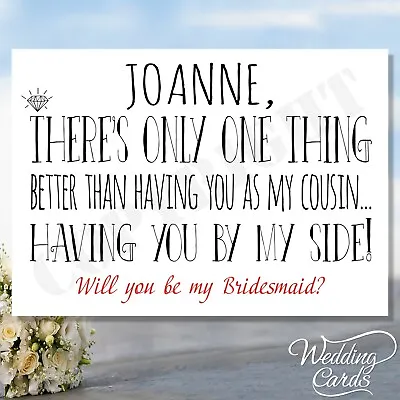 Will You Be My Maid Of Honour Card Bridesmaid Matron Flower Girl Invite Wedding • £2.06