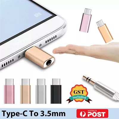 NEW 1/2x Type-C To 3.5mm Earphone USB-C Headphone Adapter Audio AUS • $3.50