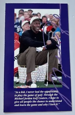 RARE FACSLMILE AUTO GOLF CARD Michael Jordan Golf Company Trading Card AD FLYER • $3.50