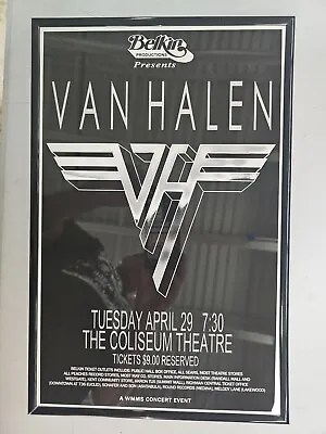 Van Halen 1980 Richfield Coliseum Concert Poster • $21.99