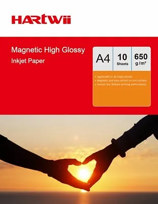 10 Sheets A4 650Gsm Magnet High Glossy Photo Paper Inkjet Paper 210x297mm UK • £14.99